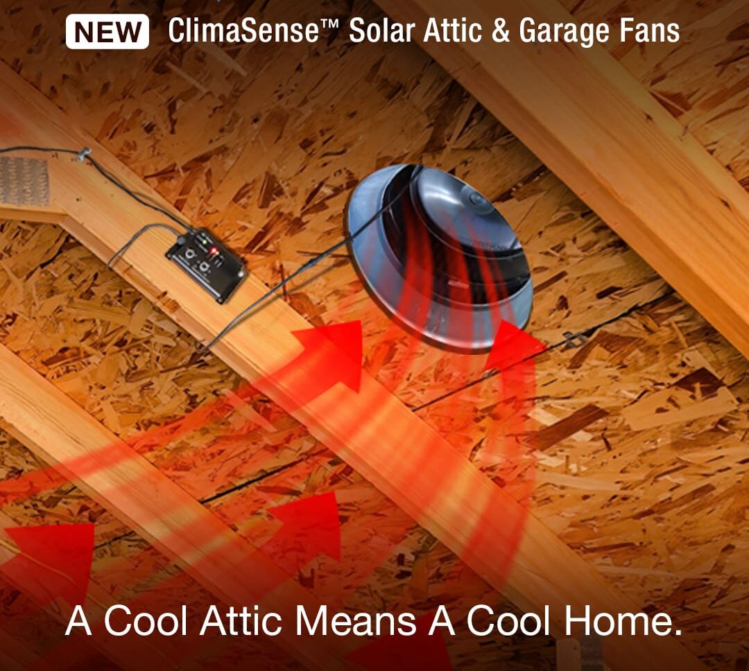Solar Attic Fan New ClimaSense Technology