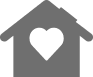 Icon of a house with a heart