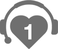 Heart Icon with the number 1