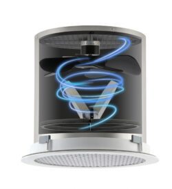 Cutaway diagram of the EPS Focus Whole House Fan