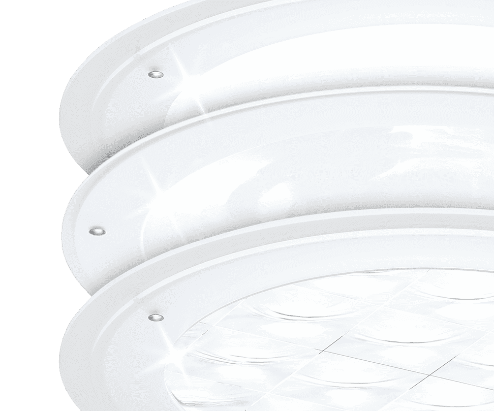 Up close product shot of the solatube contour collection fixtures